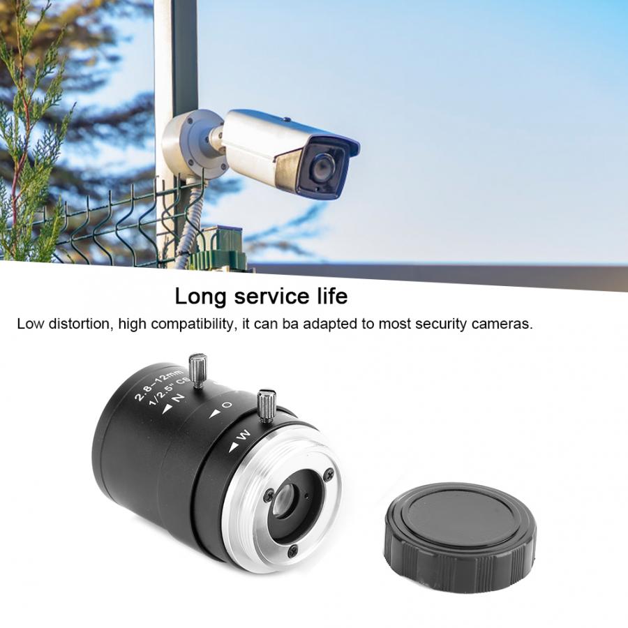 CCTV Lens 1080P HD Manual Aperture Zoom 2.8-12mm Focal-Length Lens for Security CCTV Camera
