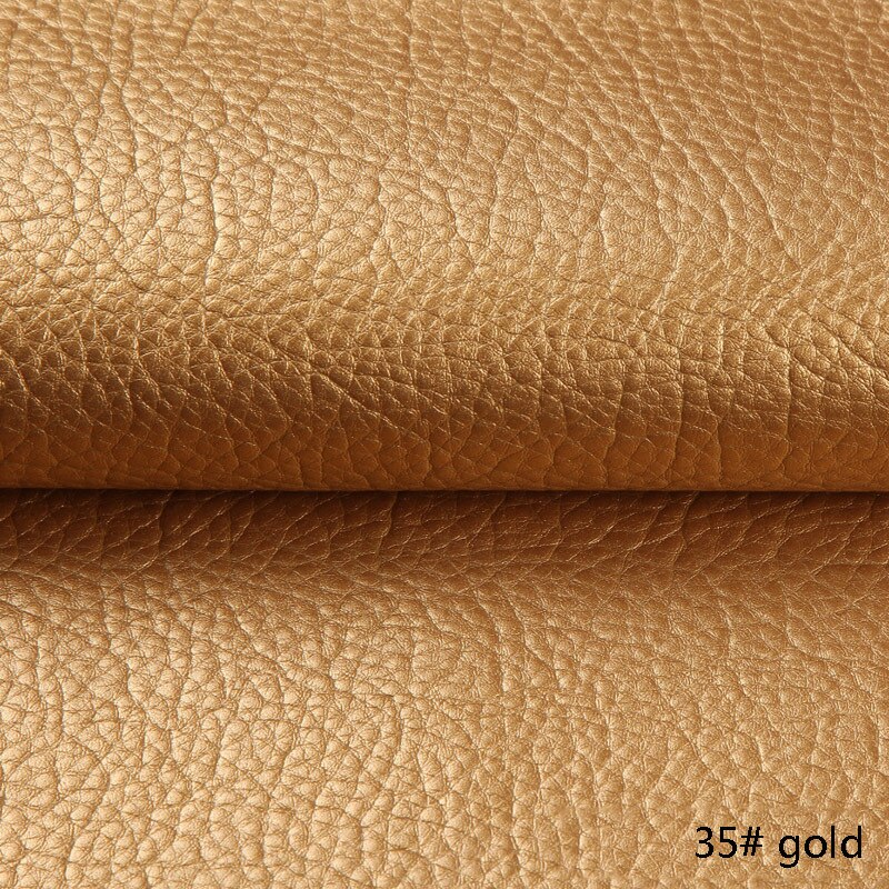 50*135cm PU Litchi Pattern Faux Leather Fabric Artificial Synthetic Leather DIY Sewing Bags Belt Sofa Leather Decor Material: 35