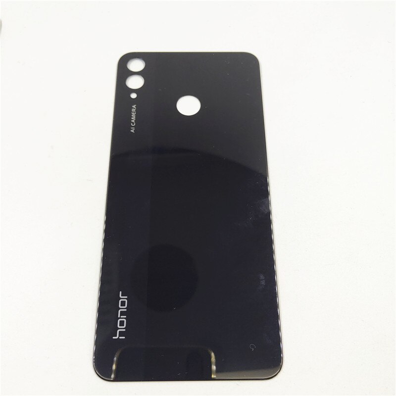 Boîtier de batterie arrière pour Huwei Honor 8X 8 X, panneau en verre avec autocollant adhésif de remplacement: Black