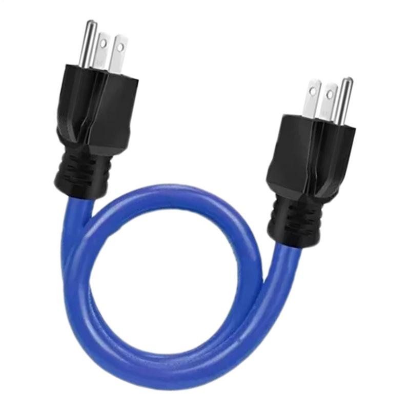 Dubbel mannelijk verlengsnoer, zware elektrische stekkers, 3 stekkers inbegrepen, elektrische benodigdheden voor thuis, commercieel, binnen en buiten