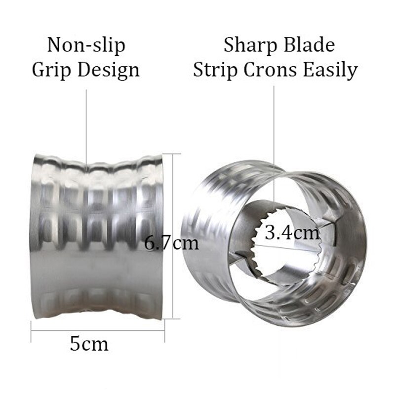 Fácil de maíz Stripper utensilios de cocina de acero inoxidable de la mazorca de maíz de removedor redondo maíz Kerneler Peeler cocina herramientas Accesorios