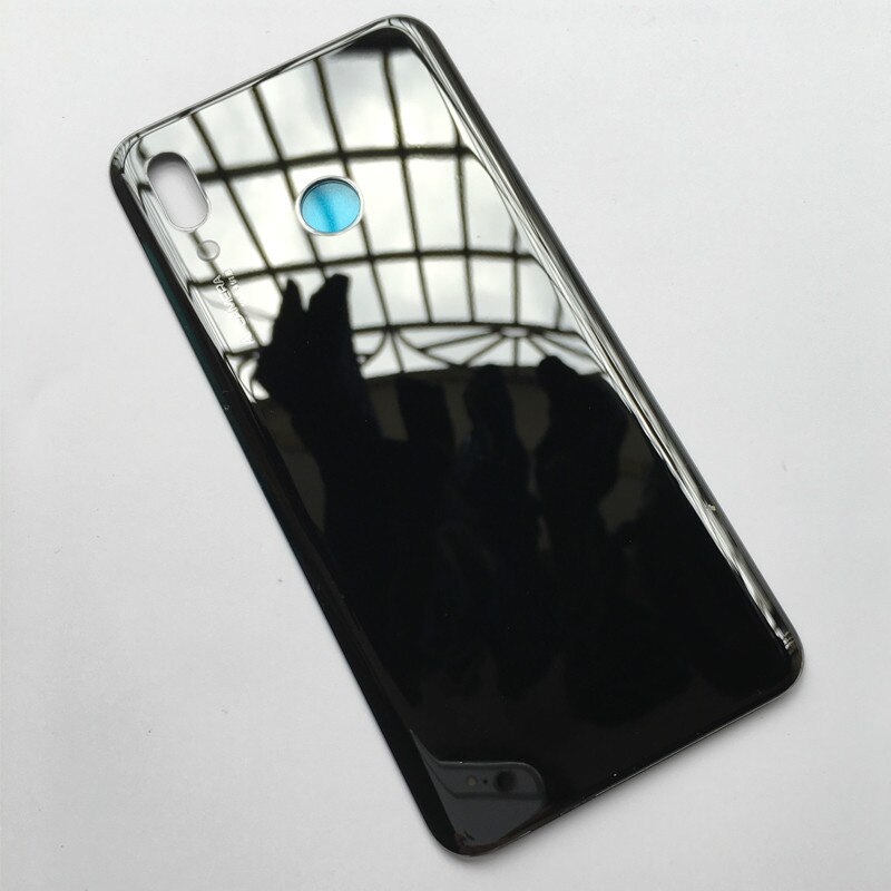 Zmodyfikowany bez Logo dla Huawei Nova 3 Nova3 tylna pokrywa tylny Panel szklany wymiana obudowy obudowy baterii + naklejka Adheisve: Black No Lens