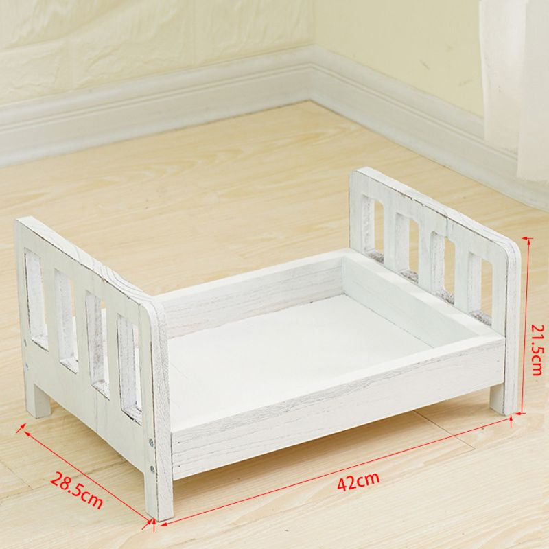 Accesorios de fondo para fotografía de recién nacido, cama desmontable de madera, accesorios para fotografía de bebé