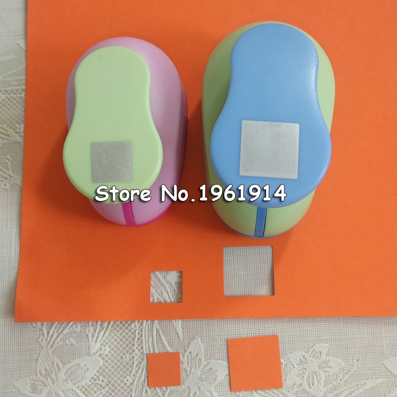2pcs(1.8cm,1.1cm)square shape craft punch set Squares Punch Craft Scrapbooking school Paper Puncher eva hole punch