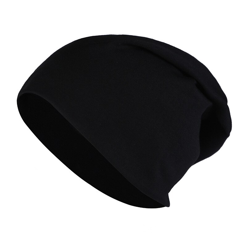 Soft Cotton Autumn Spring Beanie Hats Women Girls Pearl Rhinestones Warm Skullies Caps Turban Bonnet Hat Female Ladies: Cotton Black 3