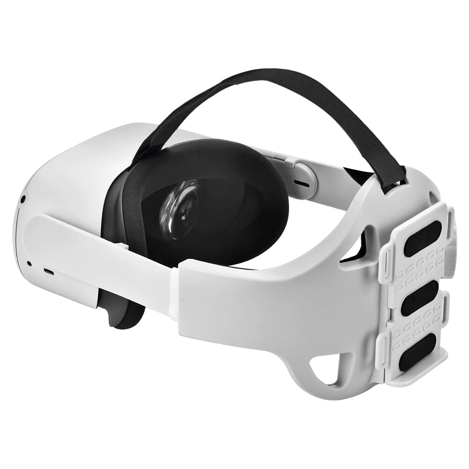 Upgraded Elite Head Strap For Oculus Quest 2 Accessories Adjustable Release Head Pressure Halo Strap With Battery Holder