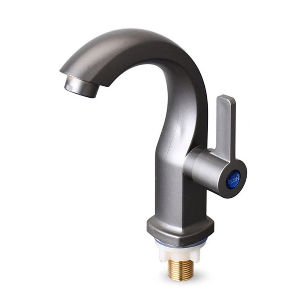 Single Cold Bathroom Basin Faucet Modern Anti-corrosion ABS Water Purifier Safety Silver Deck Mounted Sink Faucet Kitchen: Yellow