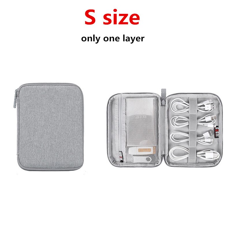 Travel Accessory Cable Bag Portable Digital USB Electronic Organizer Gadget Case Travel Cellphone Charge Mobile Charger Holder