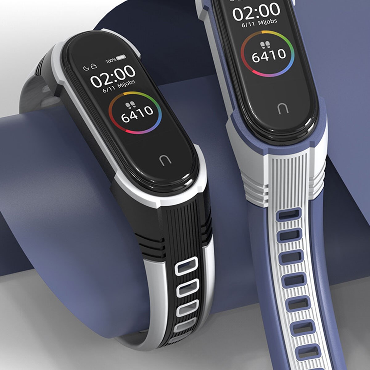 Xiaomi Mi Band 5 4 3 Strap Replacement Wristband Bracelet Silicone Dual Color Watch Band Xiaomi Mi Band Wristband