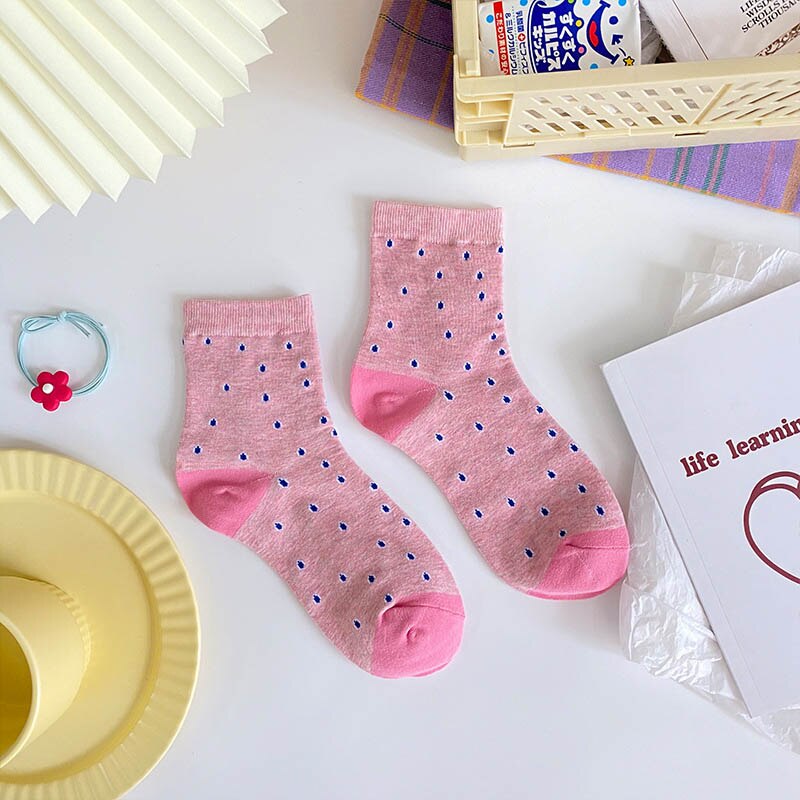 Fruits chaussettes drôles fraise pastèque Orange mignon chaussettes femme Harajuku Skarpetki heureux 12 Style Calcetines Divertidos: 8
