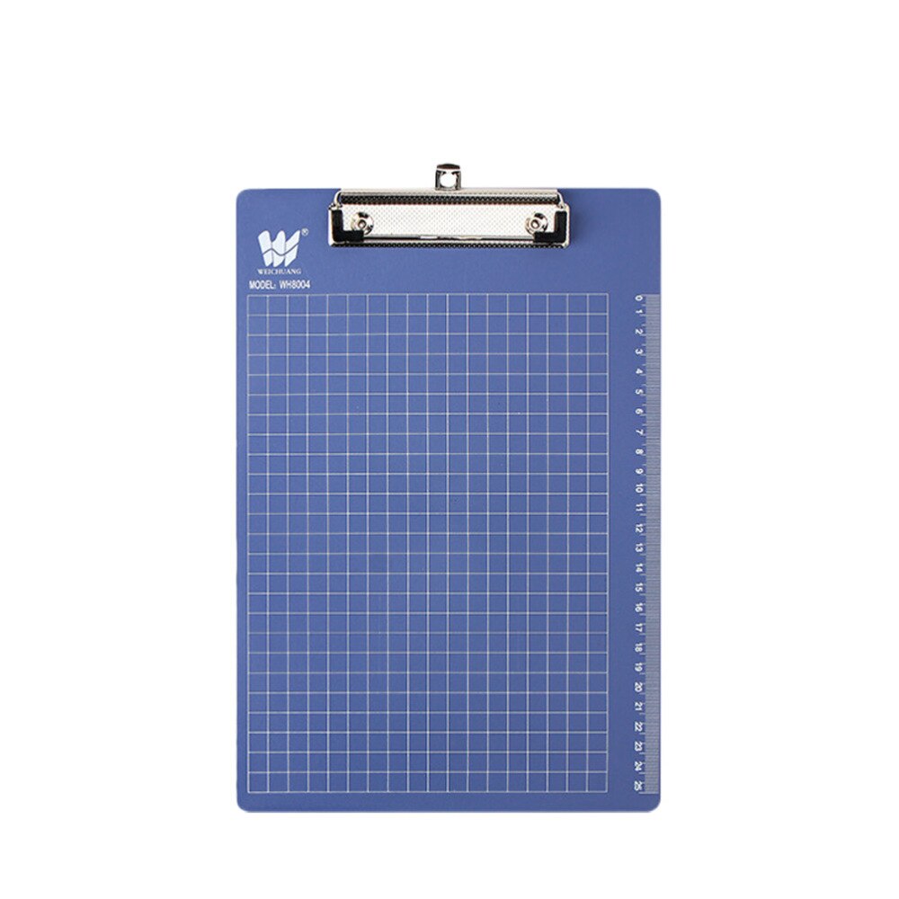 3 uds. Tablero de plástico con Clip para escribir, soporte de plástico para escribir en el menú para colgar, para escribir, A4 (azul)