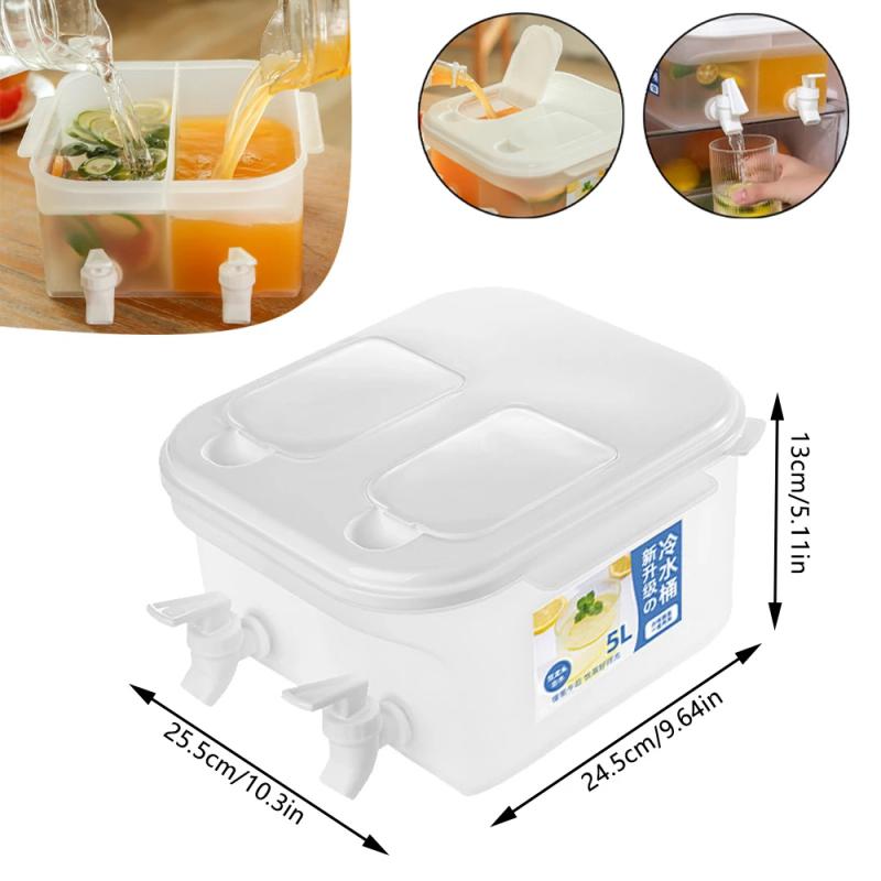Jug With Tap Cold Water Container Bottle Tap Dispenser Kettle Lemonade WithTap Dispenser for Beverage Cold Water Jug Cold Kettle