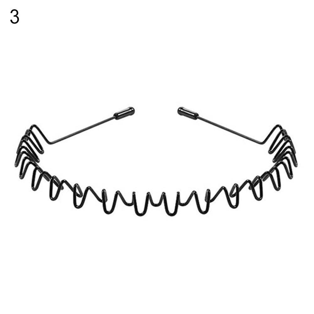 Diadema ondulada de Metal para hombre, horquillas para el pelo, accesorio para el pelo, bandanas para lavar la cara, accesorios para el cabello: 3