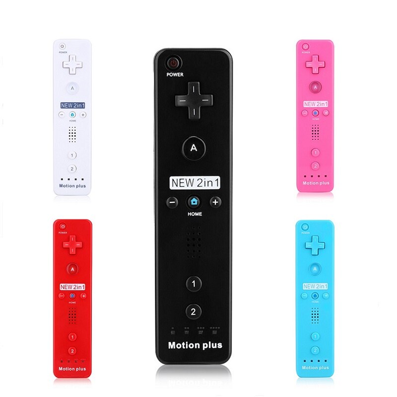 2 in 1 Wireless Gamepad Remote Controller per Nintendo Wii Built-in Motion Plus con Il Nunchuck per Joystick Video gioco Accessorio