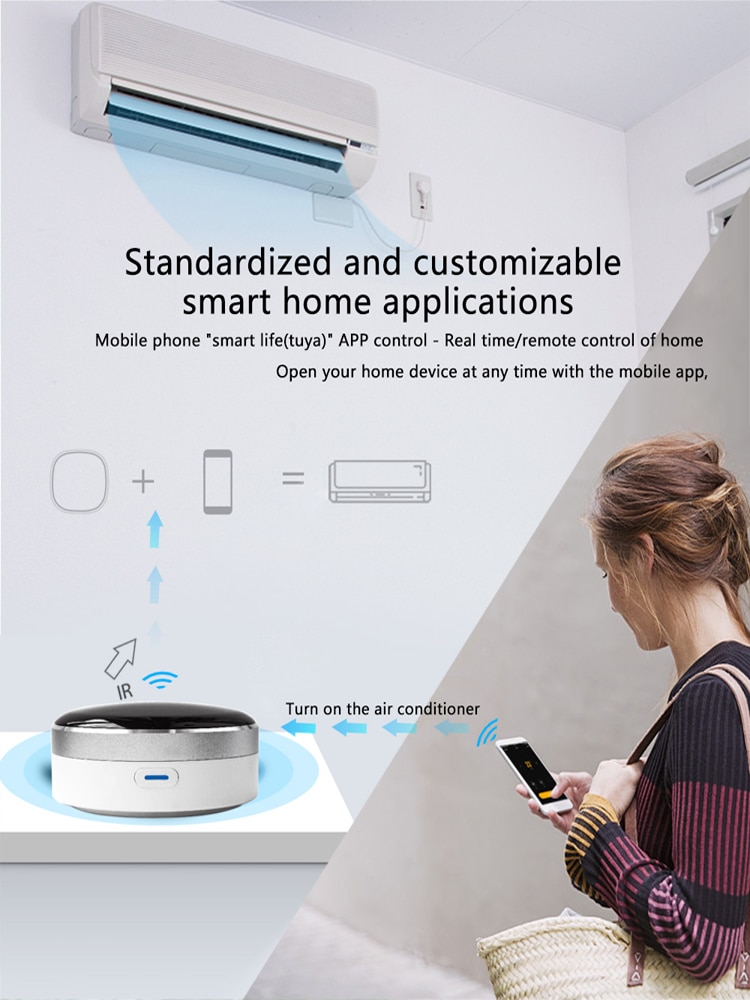 Smart Life Universal Intelligent Remote Controller WiFi+IR Switch Home Appliances Automation Works with Google Home Alexa Siri