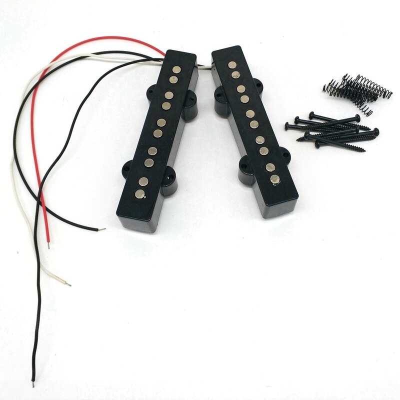 Fixed Bridge 6 Saddle Electric Guitar Top Loading Bridge with Ceramic Open Style 5 String JB Bass Pickup