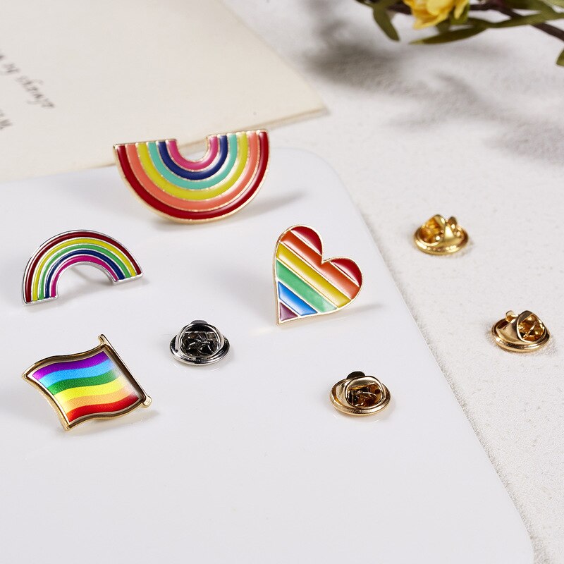 Liefde Is Liefde Lgbt Rainbow Gay Pins Multicolor Sieraden Rose Bloem Hart Broches Badge Lesbische Gay Paar Pride Emaille Revers pin