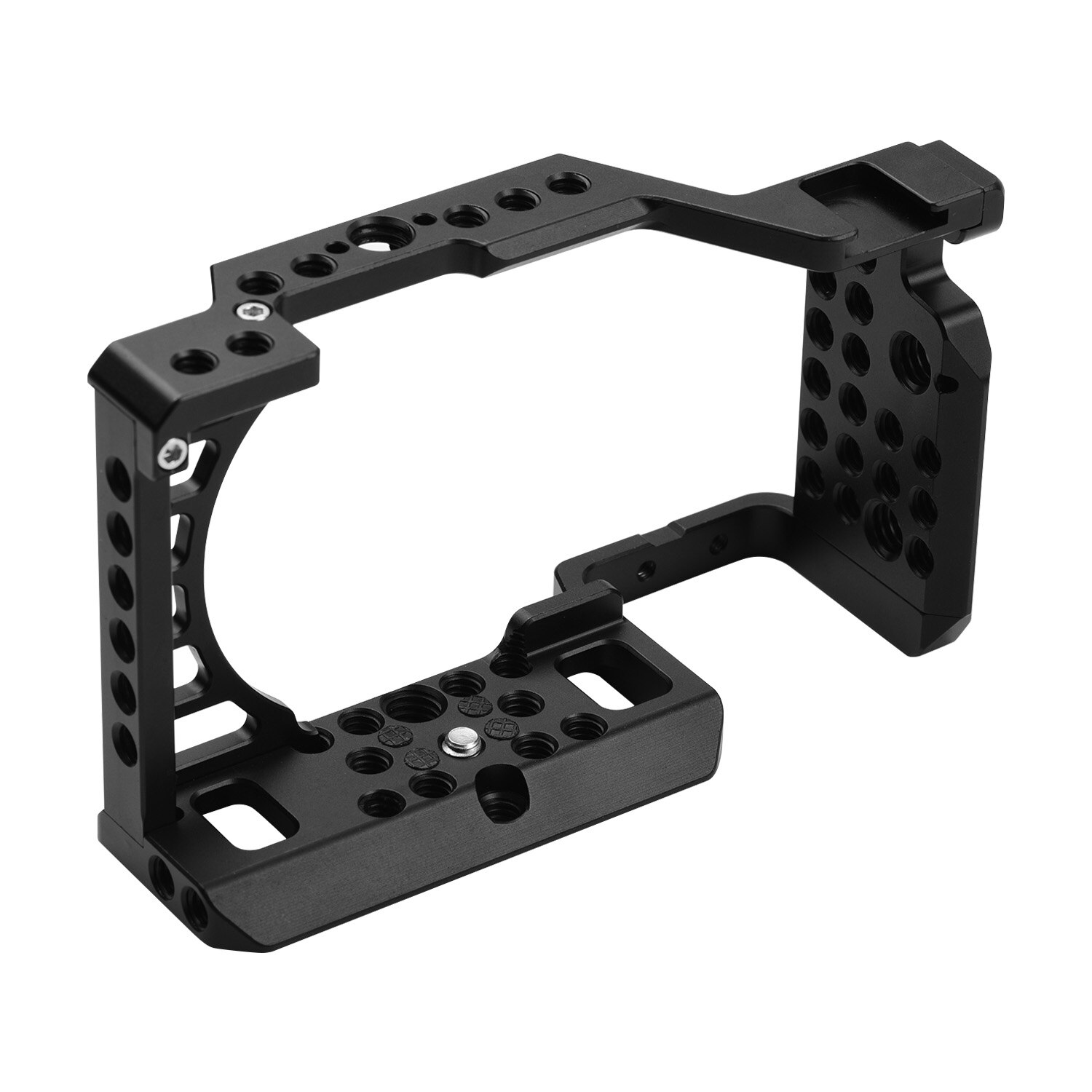 Aluminium Camera Cage Rig Met Koud Shoe Mount 1/4 3/8 Schroefgaten Voor Sony A6000/A6100/A6300/A6400/A6500 Camera &#39;S