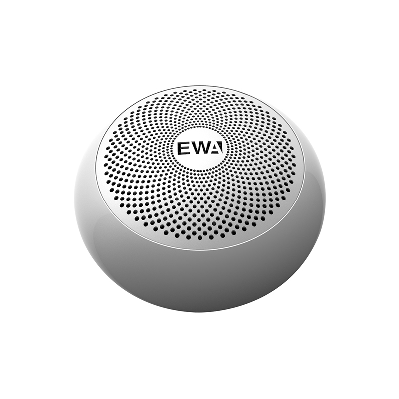 Ewa  a110 mini draagbare bluetooth speaker waterdichte badkamer douche speaker tws kleine metalen draadloze kolom met draagtas: Zilver