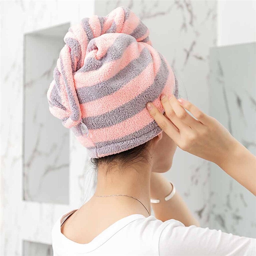 Droog Haar Handdoek Hoed 1PC Soft Microfiber Haar Tulband Snel Droog Haar Hoed Gewikkeld Handdoek Badmuts Handdoeken 0909 #30