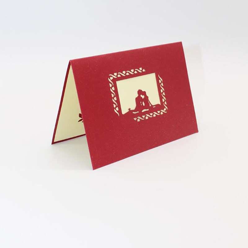 3D Pop Up Card 3D Greeting Card Happy Lovers Valentine's Day Love Memorial Postcard Merry Christmas Greeting Cards