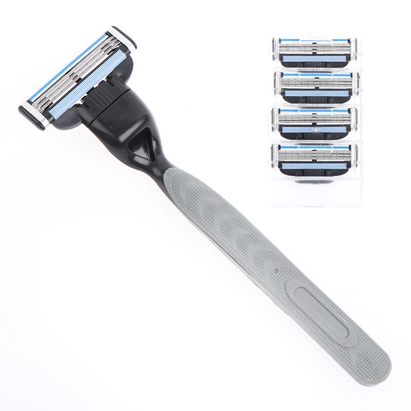 4pcs Razor Blade With 1 Razor Handle Razor Blade For Men Shaving Blades Safety Blades Cassette Shaver