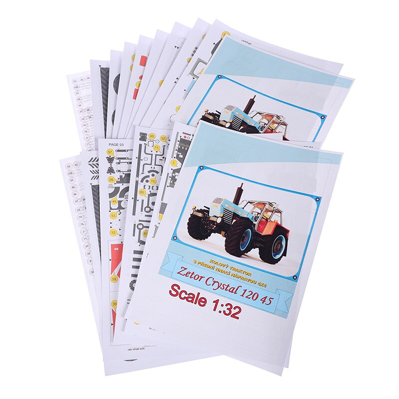 Cristal 120 45 Tractor checo plegable Mini 3D manualidades hágalo usted mismo artesanía para adultos