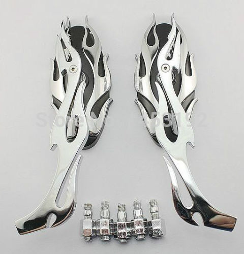 CHROME FLAME REARVIEW MIRRORS FOR SUZUKI BOULEVARD V STROM M109 M109R C50