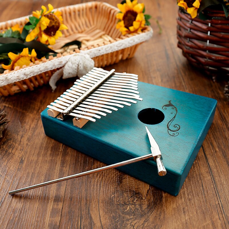 Kalimba, 17 teclas, teclado Musical, Piano, percusión de dedo de , instrumento Musical de madera, Piano de pulgar de caoba