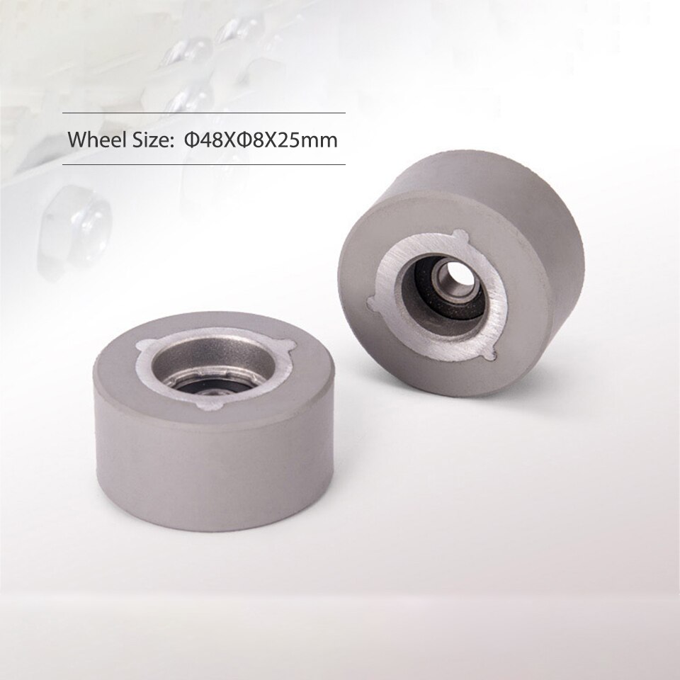 Pressing Wheel Roller And Conveyor Chain Pad for SCM and Yuetong Automatic Edge Banding Machine 10Pcs/Lot FLK011: 48x8x25mm