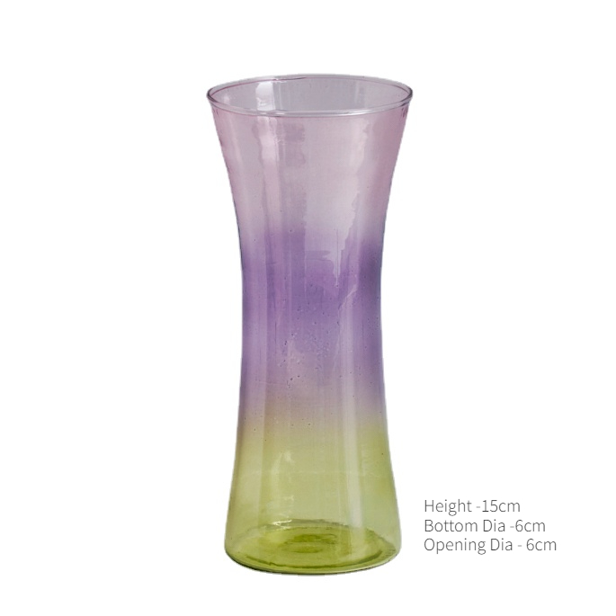 Nordic Mini Vaas Creatieve Bloemenvazen Decoratieve Glazen Flessen Bruiloft Centerpieces Home Decor Decoratie: Fuchsia