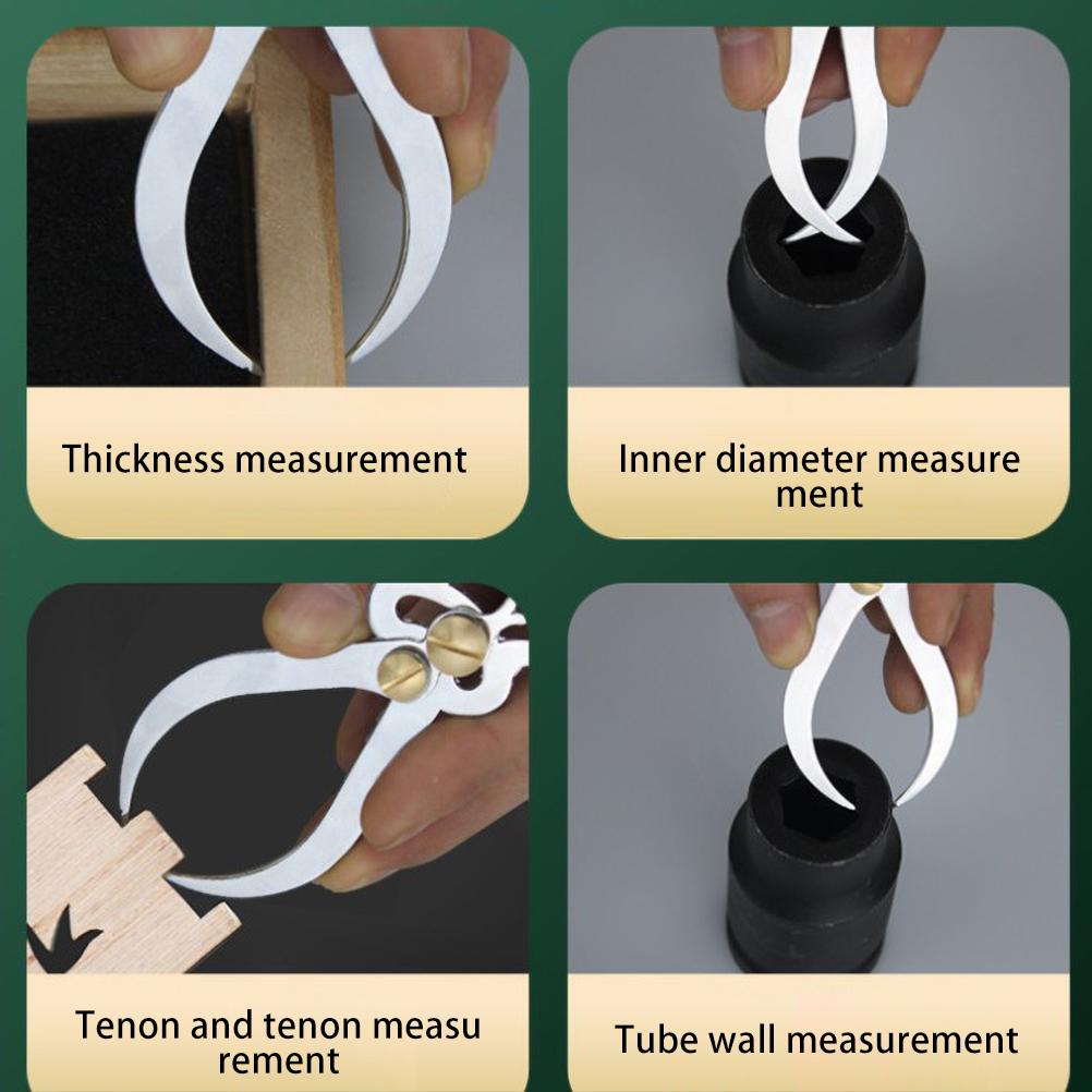 Stainless Steel Calipers Feeler Gauge Thickness Measurement Ruler for Woodworking Feeler Gauge Caliper Thickness Wooden Tenon
