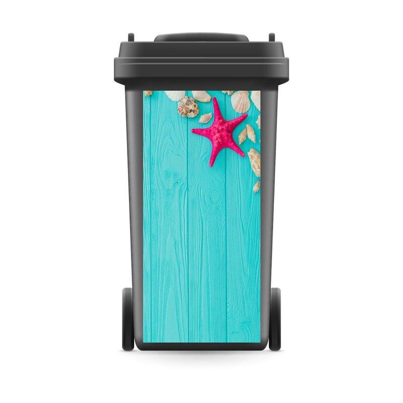 DIY Modern Adhesive Removable Waterproof Sticker Decals Rubbish Bin Sticker Kitchen Accessories 120liter 240liter: 9 / 31x70cm(For120liter)