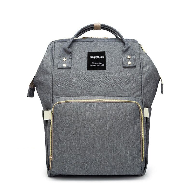Usb Luiertassen Rugzak Opvouwbare Zonnebrandcrème Baby Bed Wieg Tas Grote Capaciteit Isolatie Verpleging Wandelwagen Zak Met Aankleedkussen: Gray