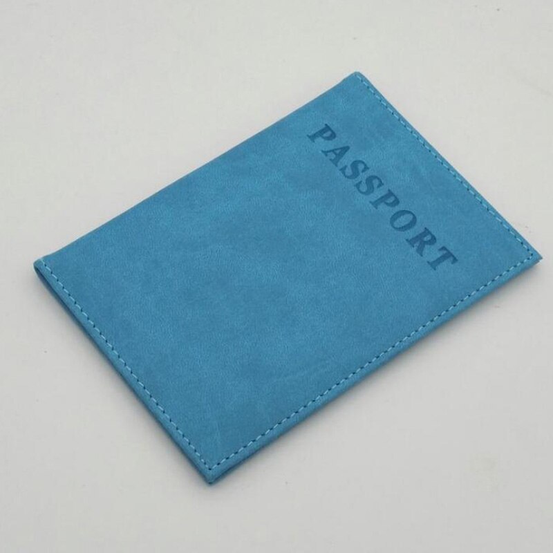 PU Leer Vrouwen Paspoort Cover Roze Wereld Universal Travel Paspoort Ticket Houder Cover op Het Paspoort Case Paspoort Pouch: Light Blue