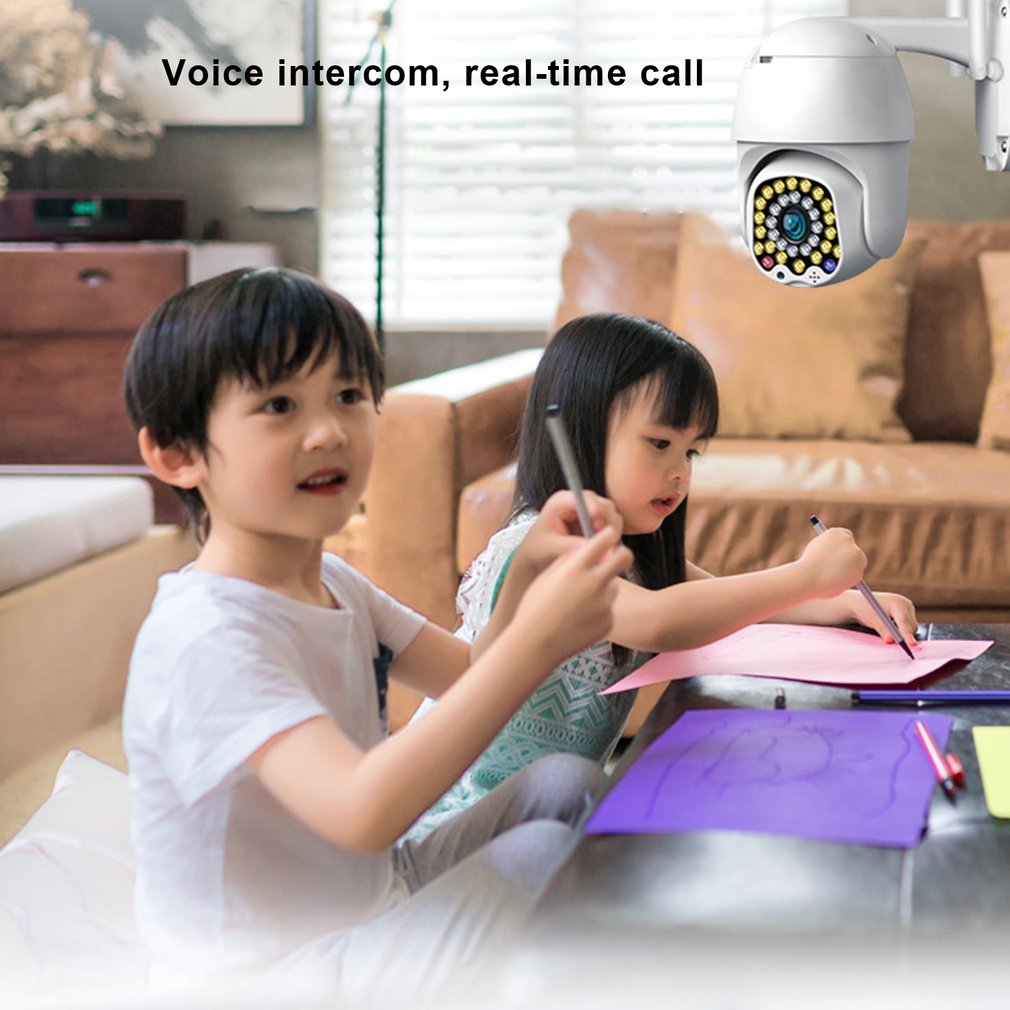 32 lichter Klang Und Licht Alarm Automatische Verfolgung Drahtlose Wifi Kamera hoch Definition Ptz draussen Dual Lichtquelle