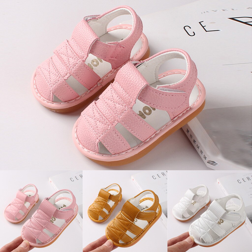 Sandalias romanas para bebés y niños recién nacidos, zapatos de suela blanda para primeros pasos, de verano, Unisex