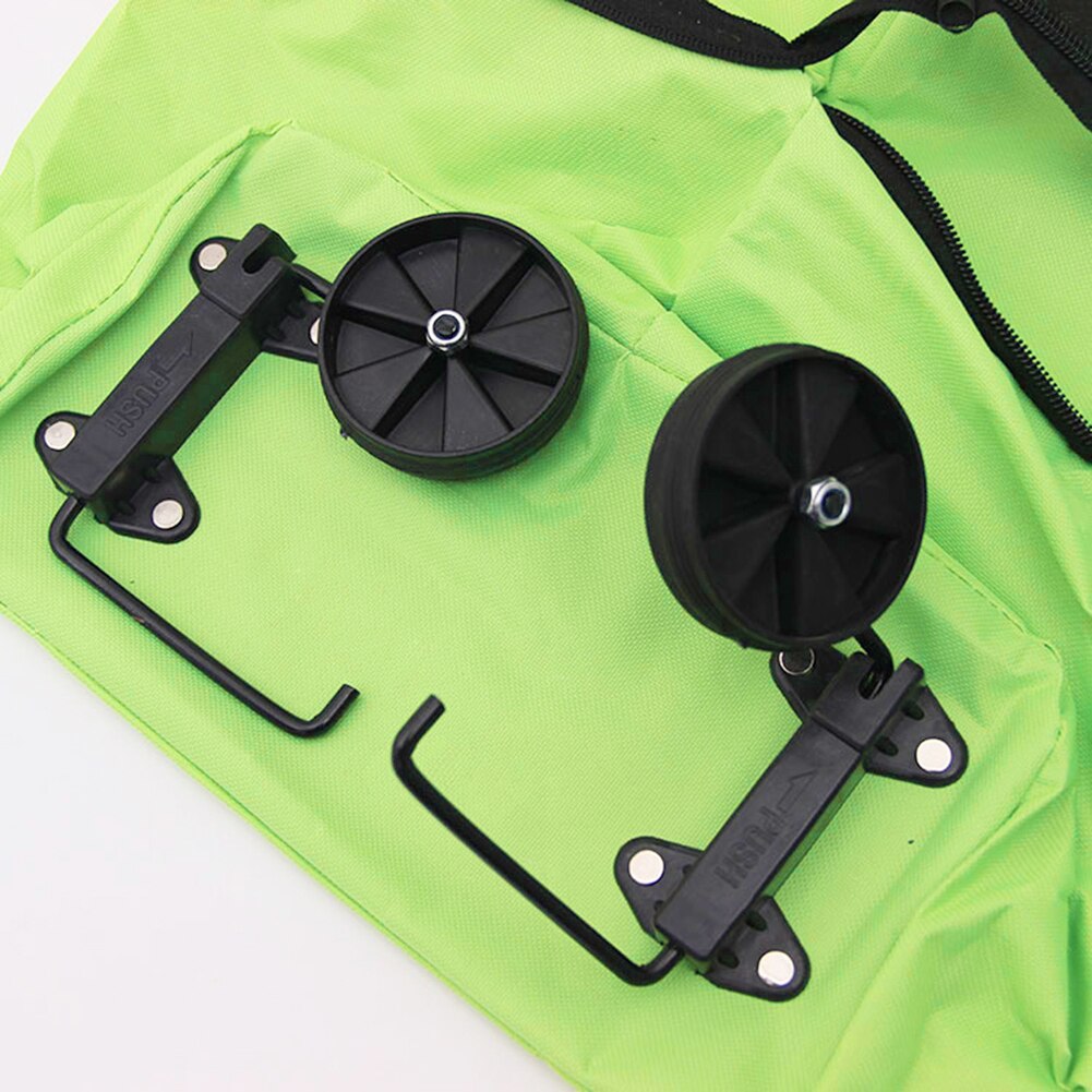Folding Shopping Cart Bag Portable Grocery Tote Pulling Wheel Market Trolley Folding Pull Cart Trolley Bag Shopping Cart Bag