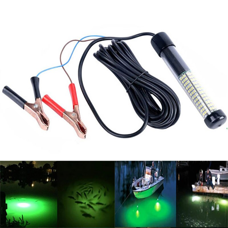 Lumière Led verte pour la pêche sous-marine, leurre pour attraper des poissons, attirer les crevettes, le calmar, le Krill, DC 12V, 180 pièces