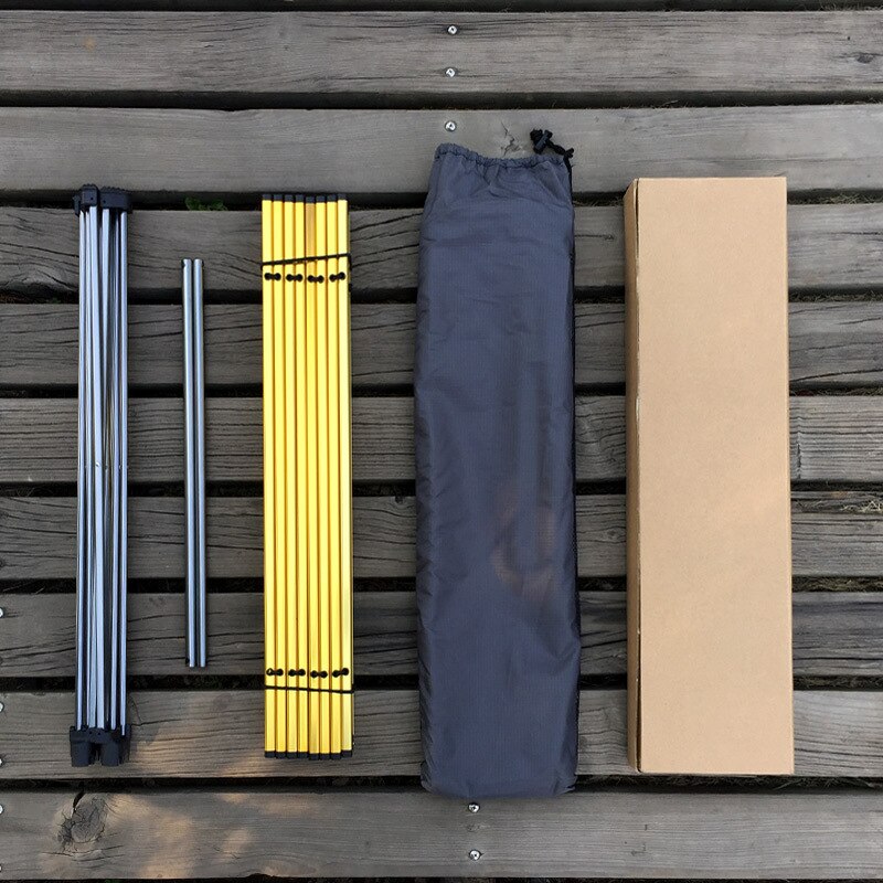 Outdoor Portable Mini Table Foldable Folding Camping Hiking Desk Traveling Camping Picnic Blue Ultra-light AI Alloy