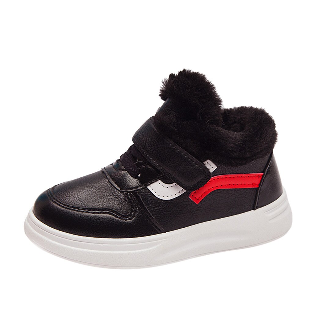 Enfant en bas âge enfants bottes infantile enfants chaussures bébé filles garçons bottes d'hiver filles cheville court gelé bottes chaussures Jongenslaarzen Zapato: Black / 2.5