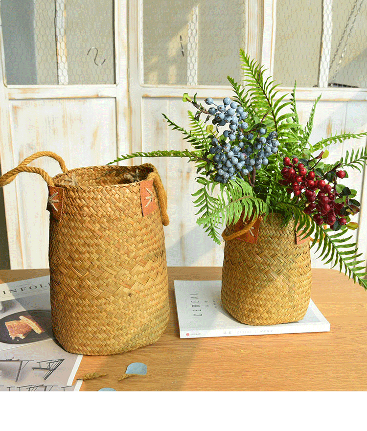 Zerolife Seagrass Storage Basket Pure Natural Wove... – Grandado