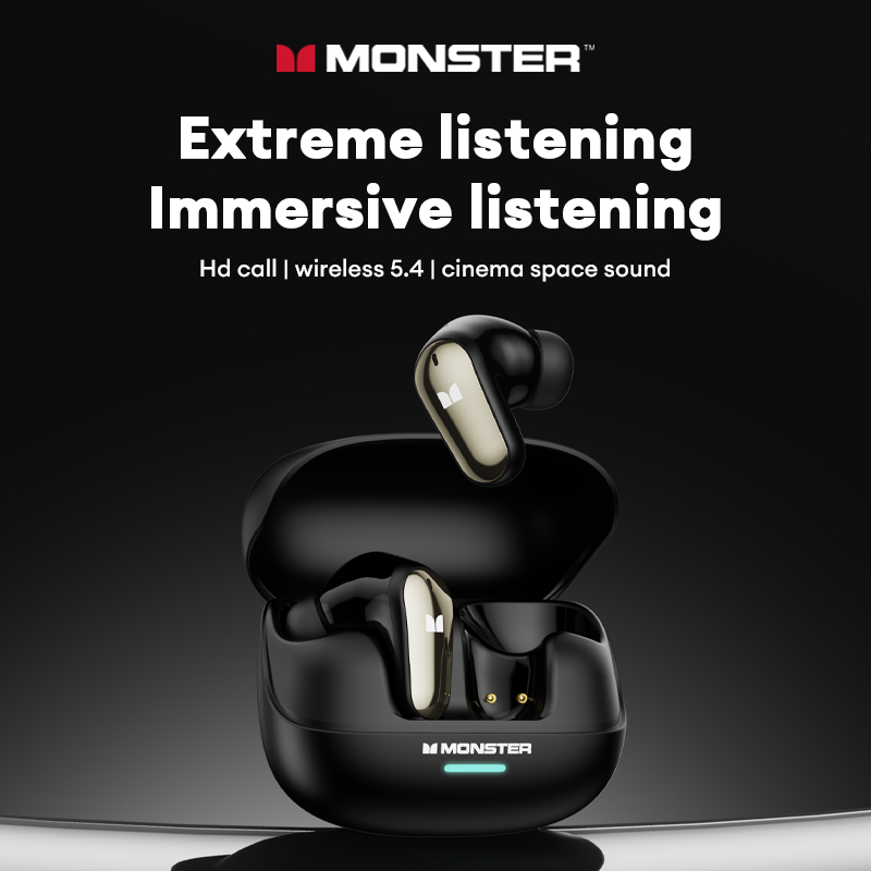 Monster MQT52 Draadloze Bluetooth 5.4 Koptelefoon Lange batterijduur Gaming-hoofdtelefoon Dual Mode HIFI Stereogeluid Headset met microfoon