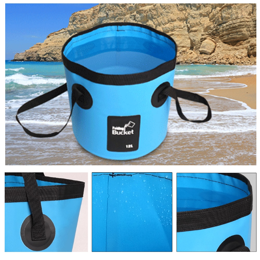 12L 20L Secchio Secchio Pieghevole Portatile Impermeabile sacchetto di Acqua Sacchetto di Acqua Contenitore di Stoccaggio Sacchetti Portante per La Pesca Campeggio trekking X89G