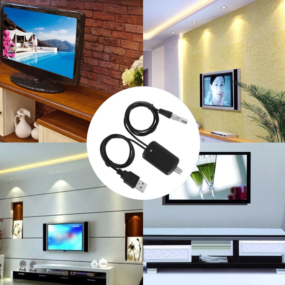 Low Noise TV Signal Amplifier Booster Convenience and Easy Installtion Digital HD for Cable TV Antenna HD Channel 25dB