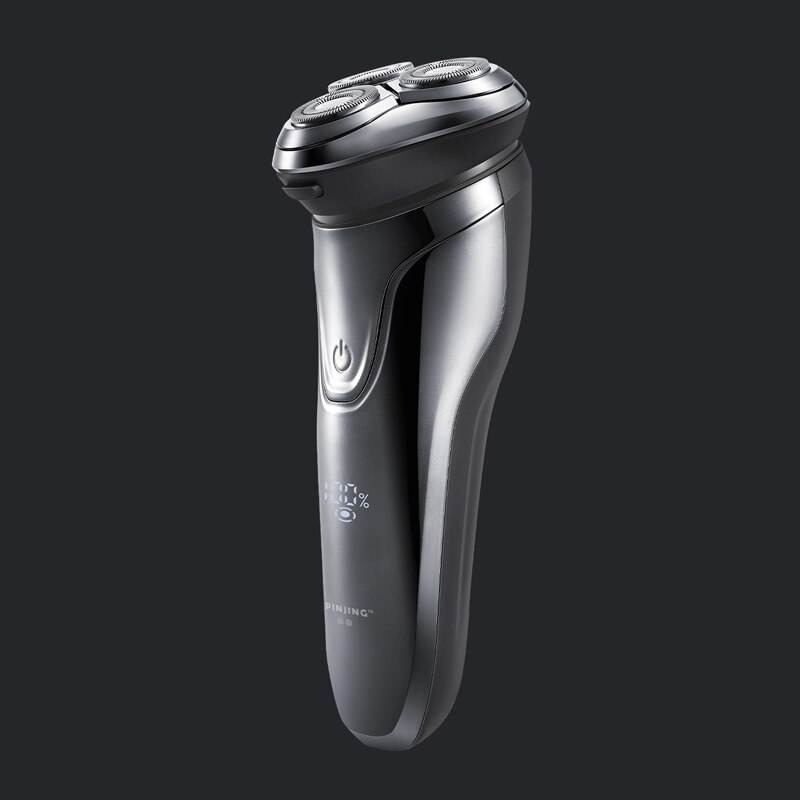 Xiaomi PINJING brzytwa bezprzewodowa 3D inteligentna maszynka robić golenia USB ładowanie IPX7 wodoodporna 3 głowica wyświetlacz doprowadziło golarka robić twarzy dla mężczyzn