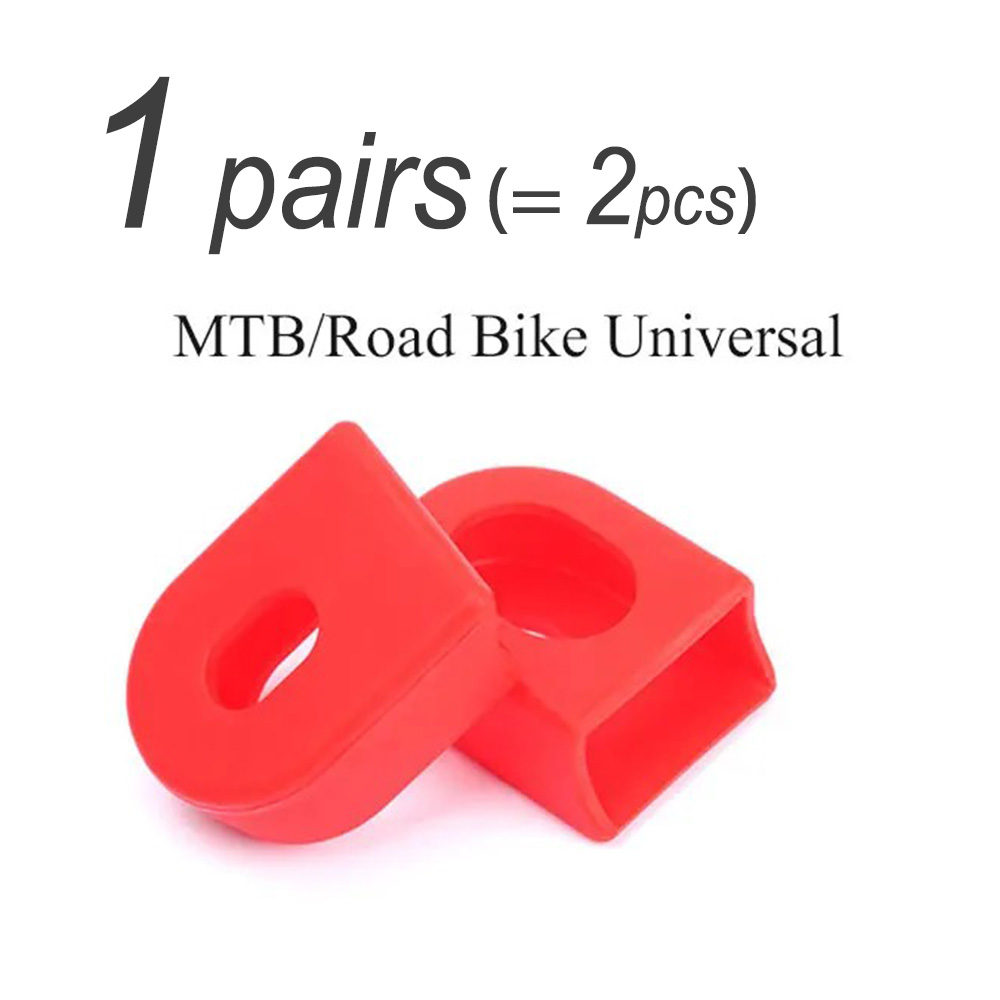 RISK 2/4pcs Silicone Bicycle Crank Protector Cover MTB Road Bike Universal Crankset Arm Protective Case Cap Sleeves: Yellow