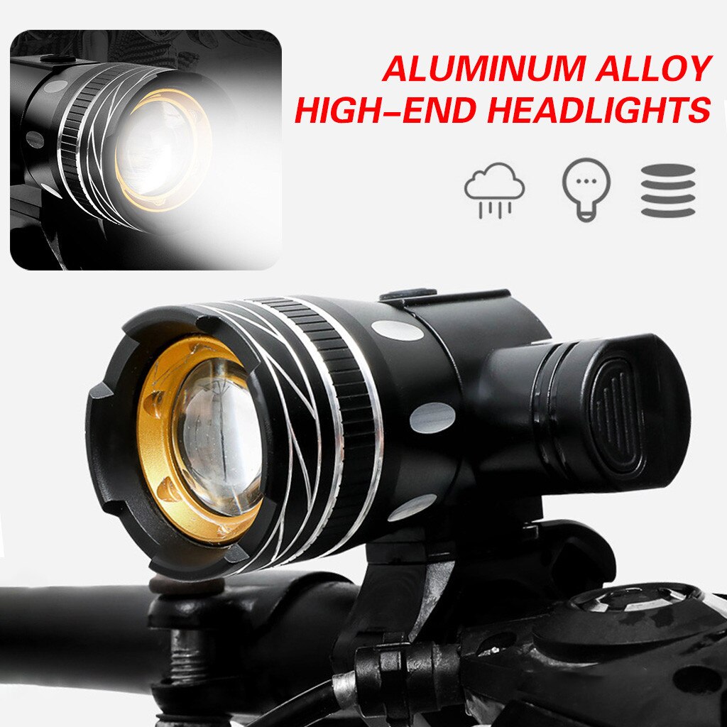 40# 15000lm T6 Led Light Bike/bicycle/light Set Usb Rechargeable Headlight/flashlight Waterproof Zoomable Cycling Lamp For Bike