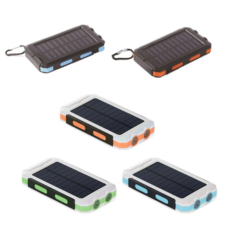 Solar- Energie Bank Tragbare Ladegerät 20000mah Wasserdichte Batterie Solar- Tafel Ladegerät mit Dual LED Flashligh und Kompass