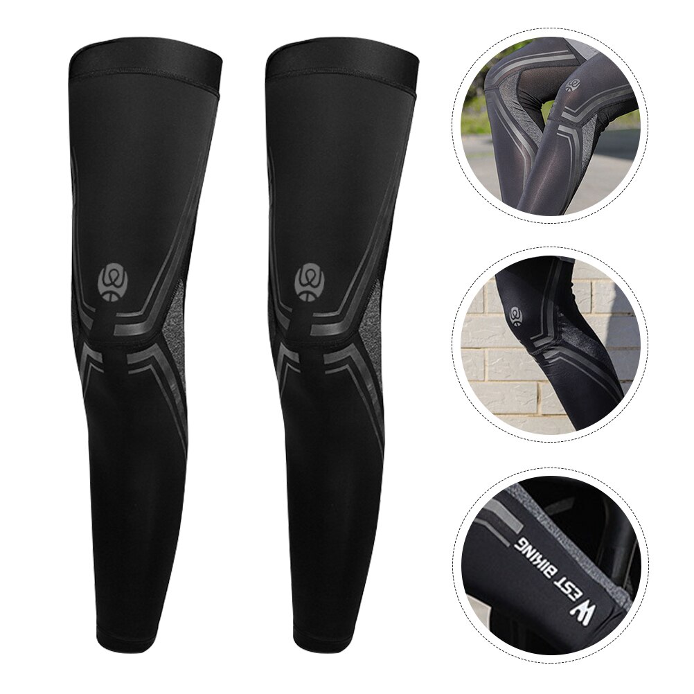 1 Pair Summer Leg Cover Leg Sleeves Sun Protection Sleeves UV Protection Cooling Sleeves